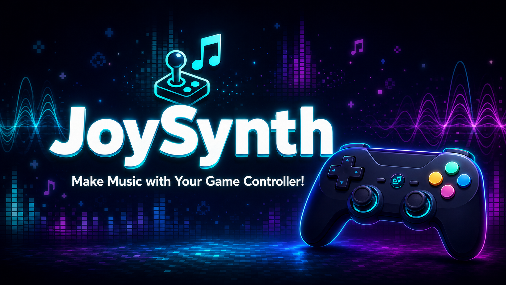 JoySynth music software controlled with a gamepad